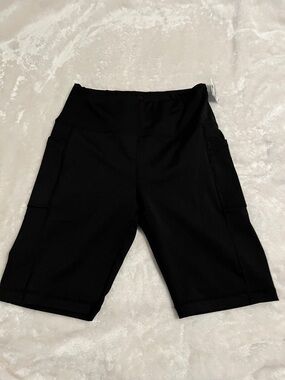 Legend High-Waist Black Women’s Bike Shorts with Side Pockets